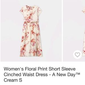 Womens floral print short sleeve dress